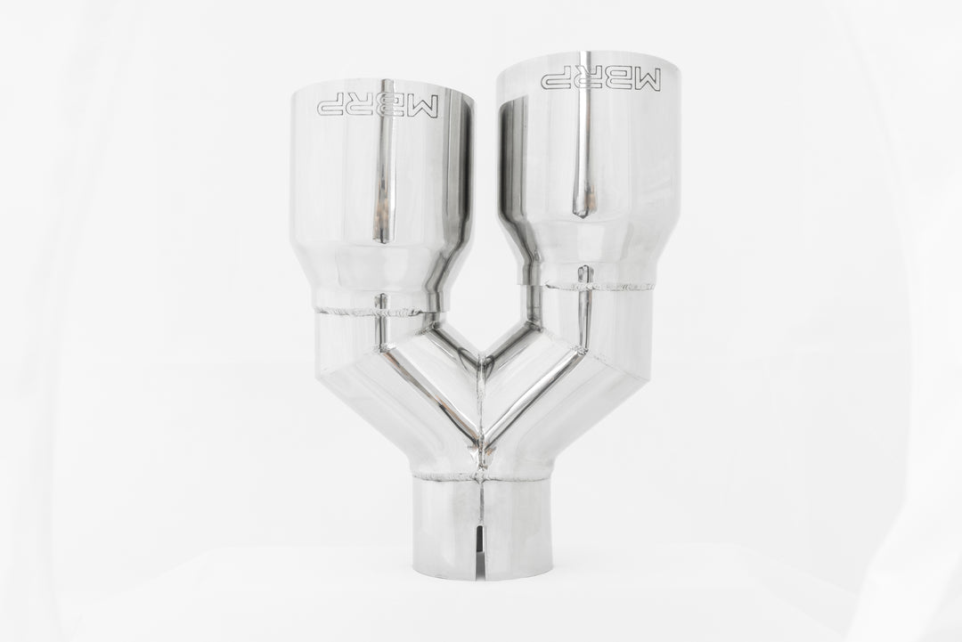 MBRP T304 Stainless Steel Tip 2.5" ID Dual 3.5" OD Out 9.5" Length Single Wall T5170