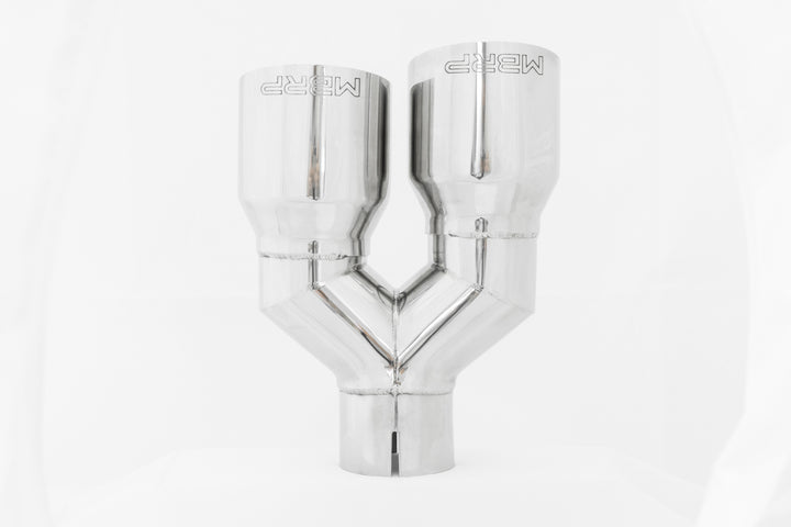 MBRP T304 Stainless Steel Tip 2.5" ID Dual 3.5" OD Out 9.5" Length Single Wall T5170