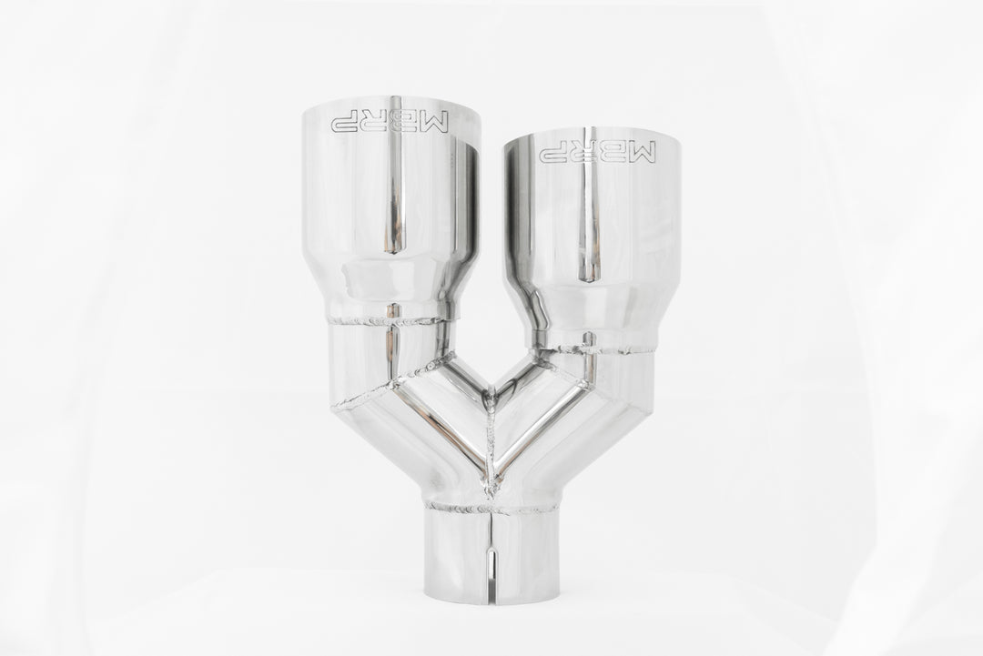 MBRP T304 Stainless Steel Tip 2.5" ID Dual 3.5" OD Out 9.5" Length Dual Wall T5171