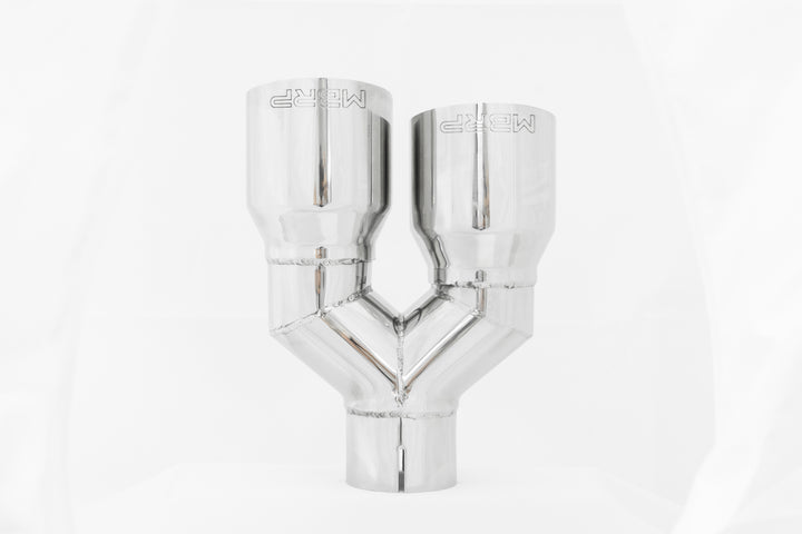 MBRP T304 Stainless Steel Tip 2.5" ID Dual 3.5" OD Out 9.5" Length Dual Wall T5171
