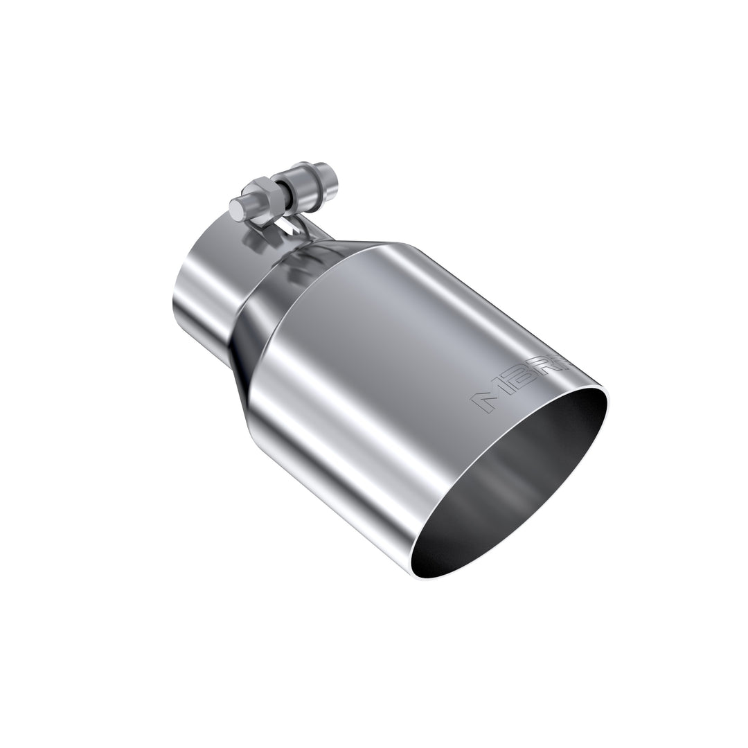 MBRP T304 Stainless Steel Tip 2.5" ID 4" OD Single Wall Angle Cut 6.5" Length T5176