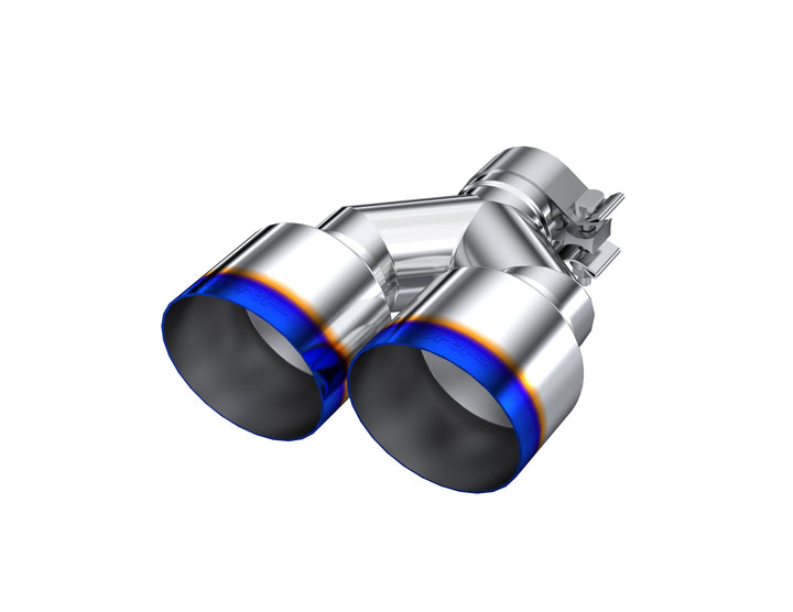 MBRP T304 Stainless Steel Burnt End Tip Pro Series 2.5" ID Dual 4" OD Out 9.55" Length Single Wall T5177BE