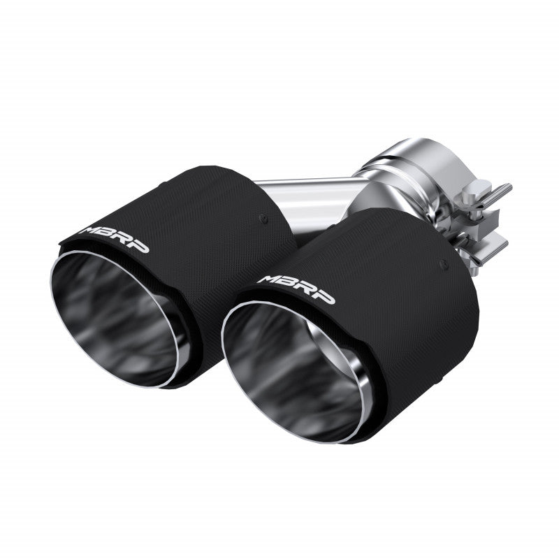 MBRP Carbon Fiber Tip 2.5" ID Dual 4" OD Out 9.50" Length Dual Wall T5177CF