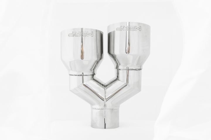 MBRP T304 Stainless Steel Tip 2.5" ID Dual 4" OD Out 9.55" Length Single Wall T5177