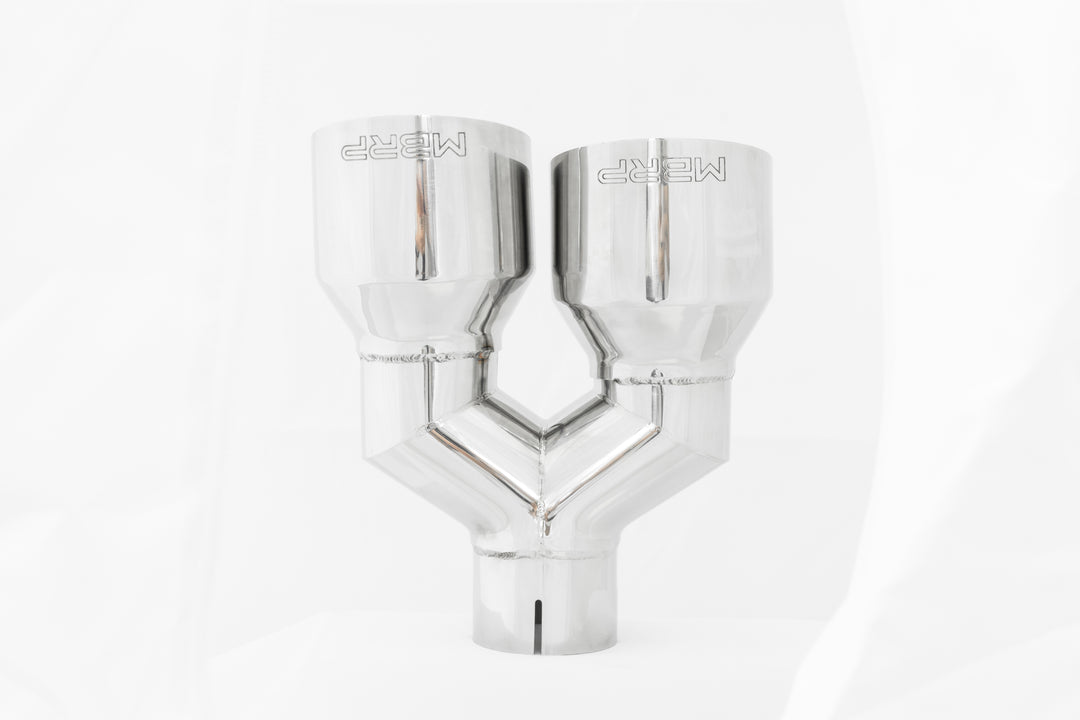 MBRP T304 Stainless Steel Tip 2.5" ID Dual 4" OD Out 9.55" Length Single Wall T5178