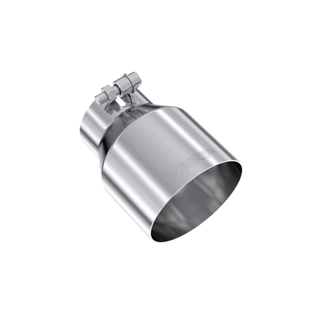 MBRP 3" Inlet 4.5" OD Out 6.13" Length Angle Cut Universal Tail Pipe Tip T304 Stainless Steel Tip T5180