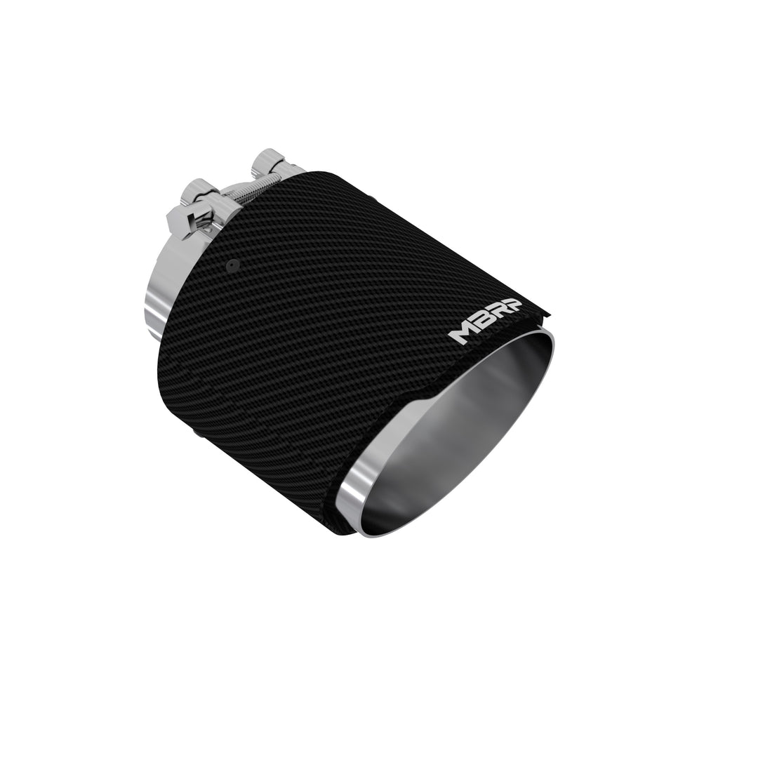 MBRP Carbon Fiber Tip 3" ID 5" OD Out 6.13" Length Angle Cut Dual Wall T5184CF