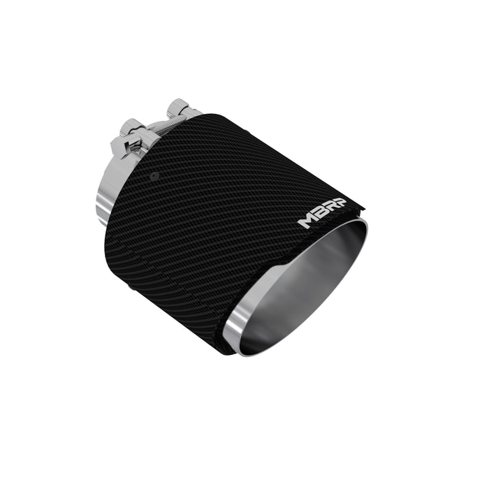 MBRP Carbon Fiber Tip 3" ID 5" OD Out 6.13" Length Angle Cut Dual Wall T5184CF