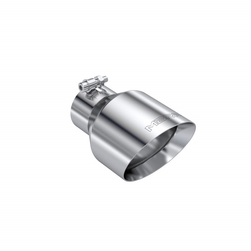 MBRP Exhaust Tip 3" ID 5" OD Out 8" Length Angle Cut Dual Wall T304 Stainless Steel T5187