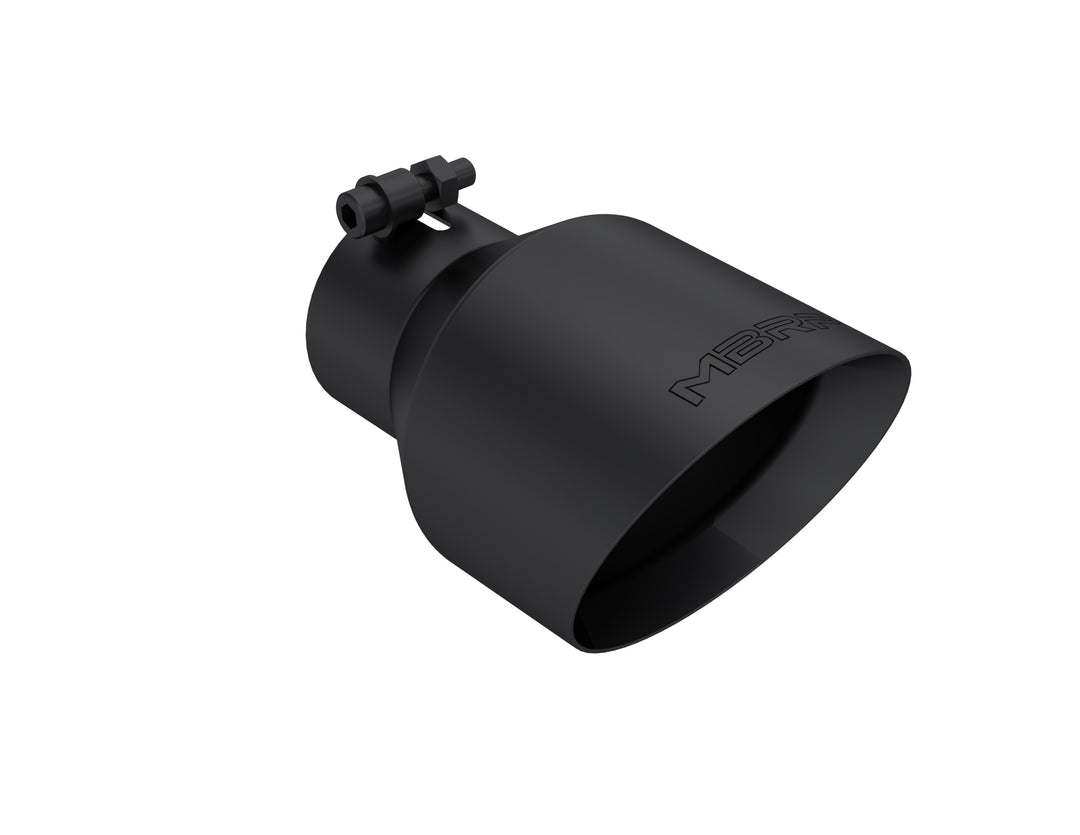 MBRP Universal Black-Coated Tip, 3" ID, 5" OD Out, 8" Length, Angle Cut, Dual Wall, Armor BLK T5187BLK