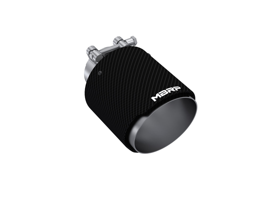 MBRP Carbon Fiber Tip 2.5" ID 4.5" OD Out 6.5" Length Angle Cut Dual Wall T5191CF