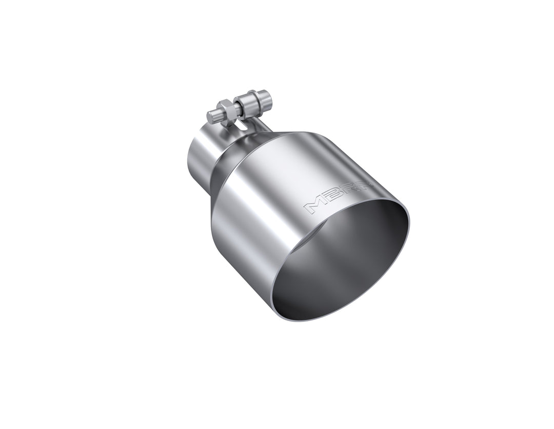 MBRP T304 Stainless Steel Tip 2.5" ID 4.5" OD Out 6.5" Length Angle Cut Single Wall T5191