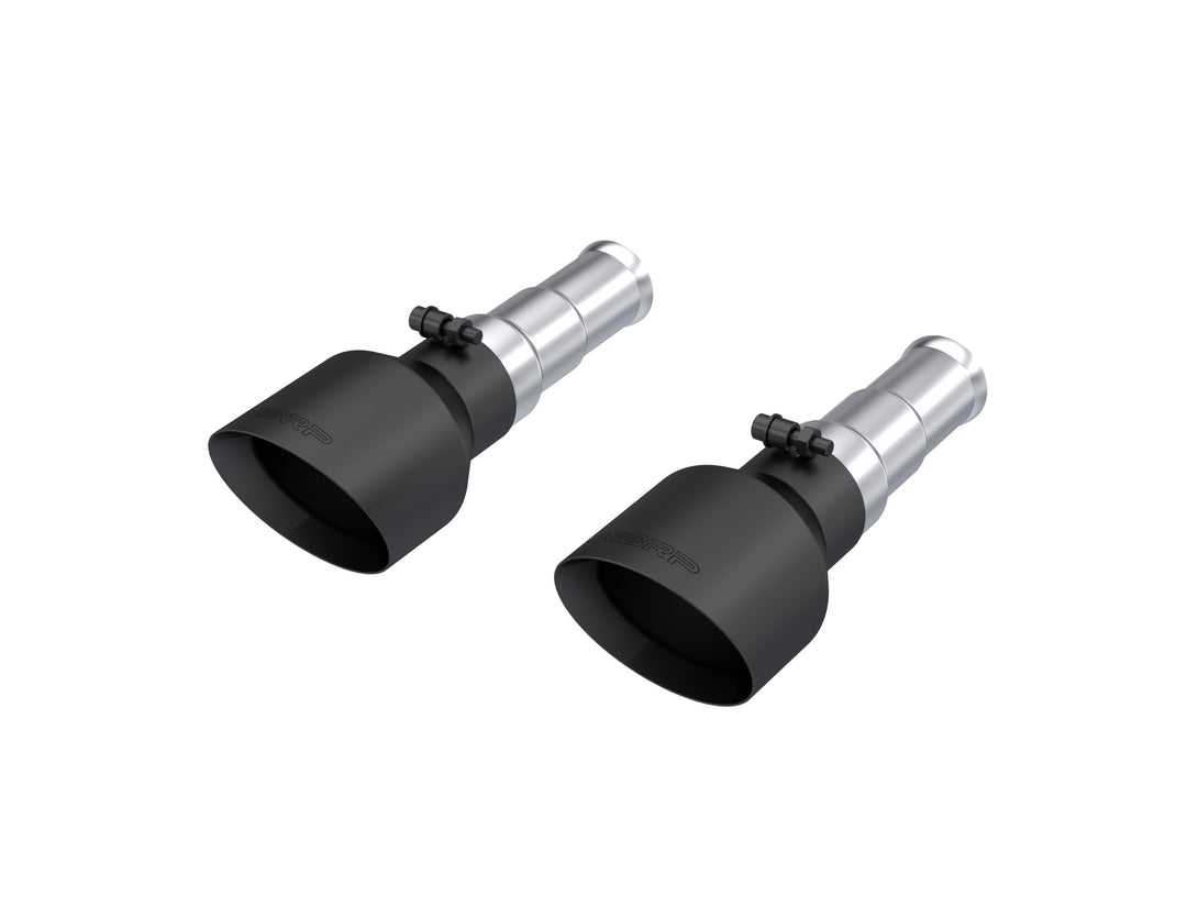 MBRP 2019-2024 Ram 1500 5.7L Hemi Black Exhaust Tips, Armor BLK 5" OD Dual Wall Angle Cut, Sold In Pairs T5199BLK