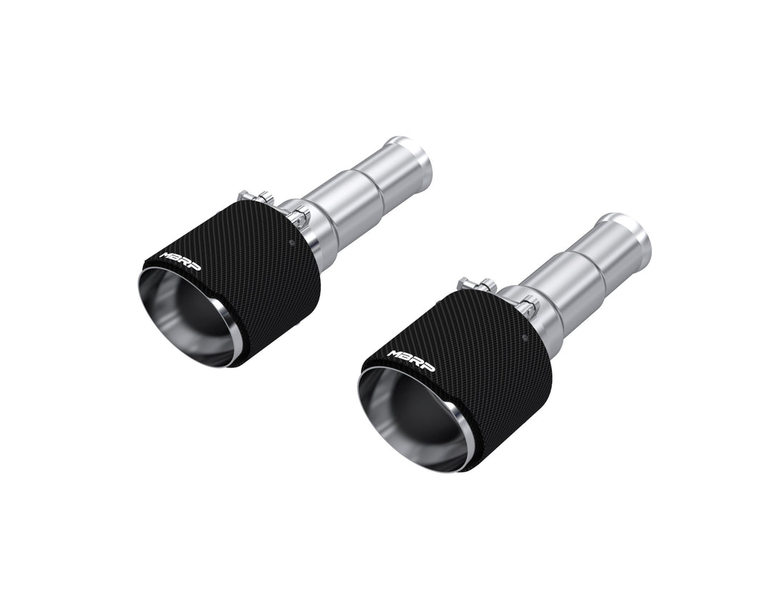 MBRP 2019-2024 Ram 1500 5.7L Hemi Carbon Fiber Exhaust Tips, 5" OD Dual Wall Angle Cut, Sold In Pairs T5199CF
