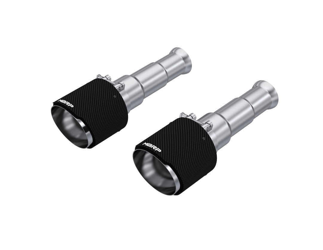 MBRP 2009-2018 Ram 1500 and 2019-2024 Ram 1500 5.7L Hemi Carbon Fiber Exhaust Tips, 5" OD Dual Wall Angle T5200CF