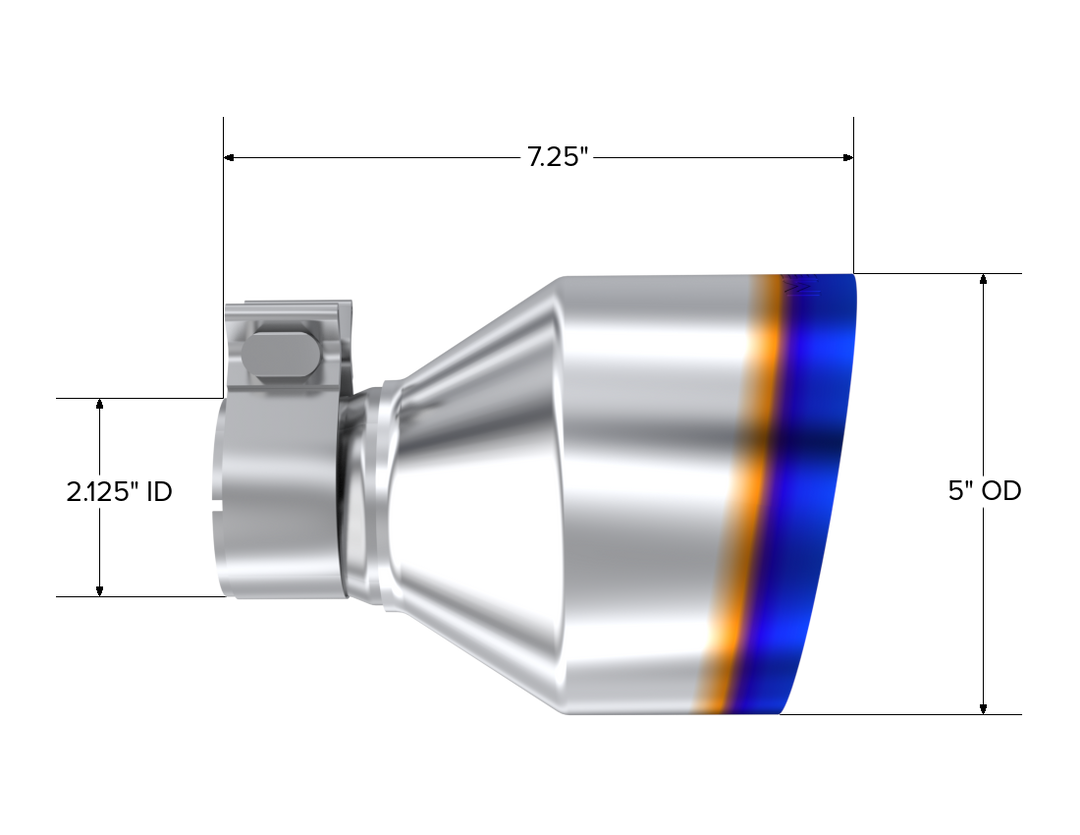 MBRP 2017-Up Subaru/ Toyota BRZ/GR86 Burnt End 5" OD Tip Sold In Pairs T5202BE