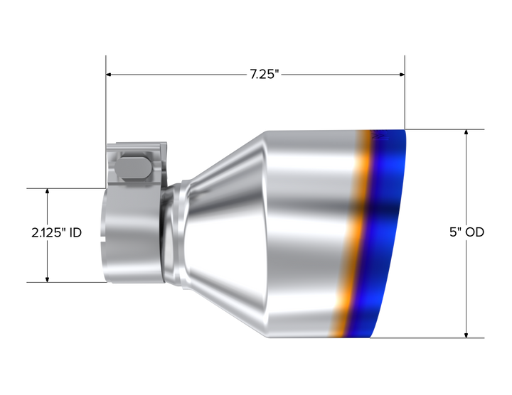 MBRP 2017-Up Subaru/ Toyota BRZ/GR86 Burnt End 5" OD Tip Sold In Pairs T5202BE