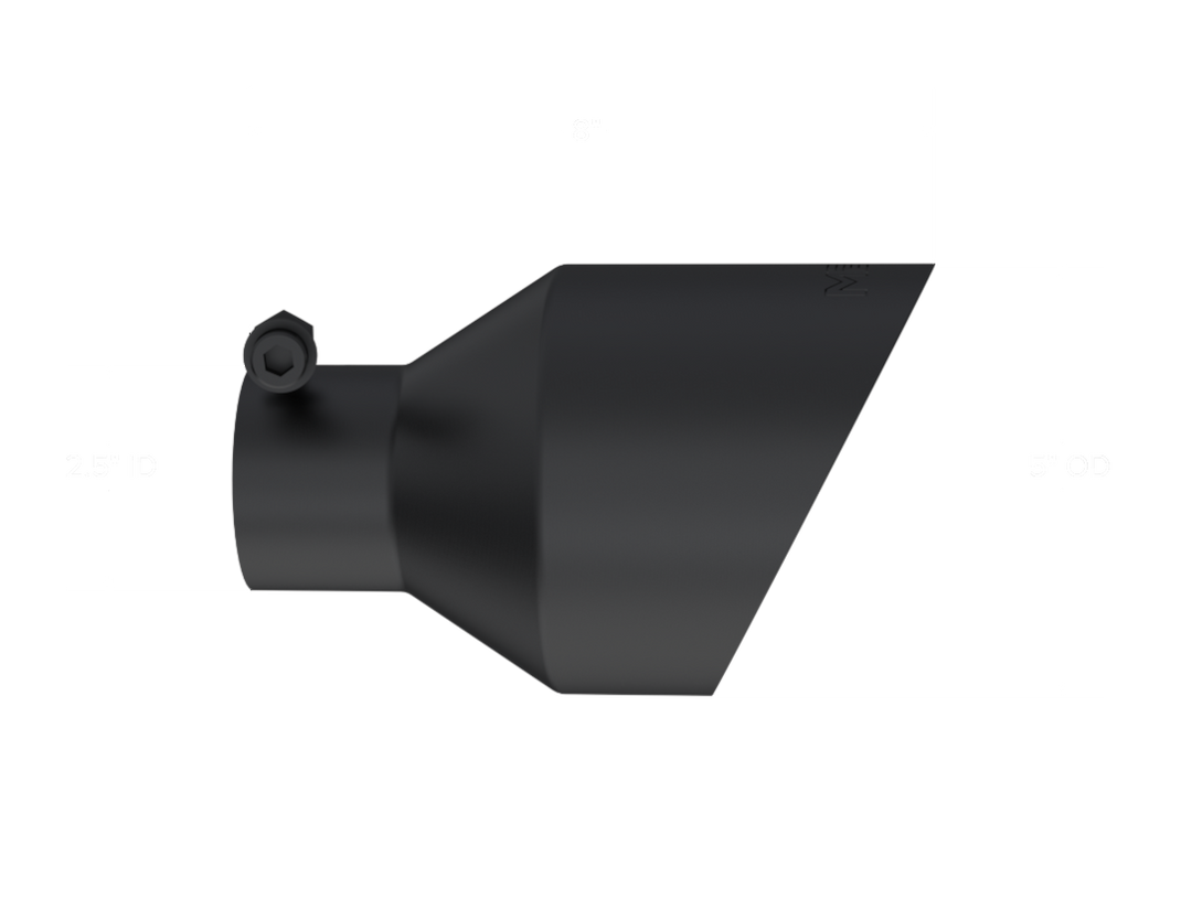 MBRP Universal Black Tip, 2.5" ID, 5" OD Angle Cut Dual Wall T5203BLK