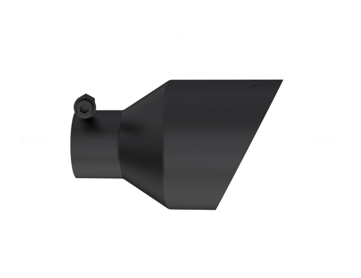 MBRP Universal Black Tip, 2.5" ID, 5" OD Angle Cut Dual Wall T5203BLK