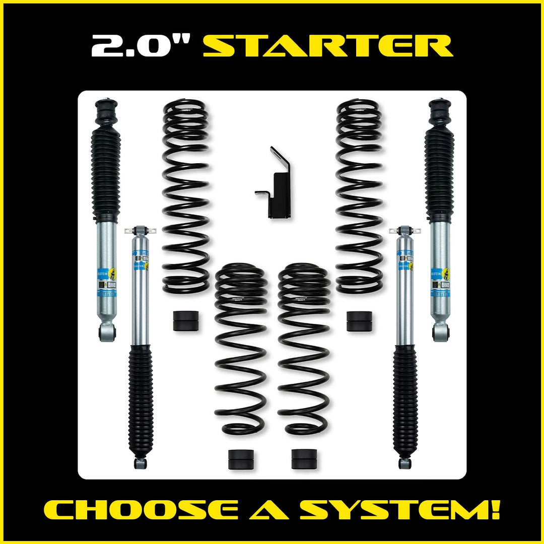 Rock Krawler 2.0 Inch Starter System - 1997-2006 Wrangler TJ - kit photo