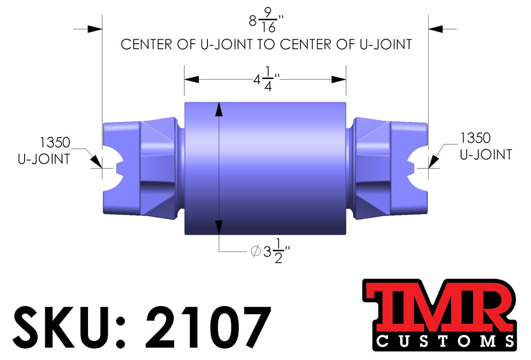 TMR Customs 1350 2 Piece Driveshaft Carrier Bearing