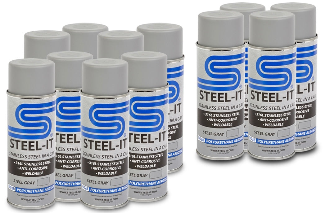 TMR Customs 12 PACK of GRAY Steel-It Paint 12 PACK GRAY - STEEL IT