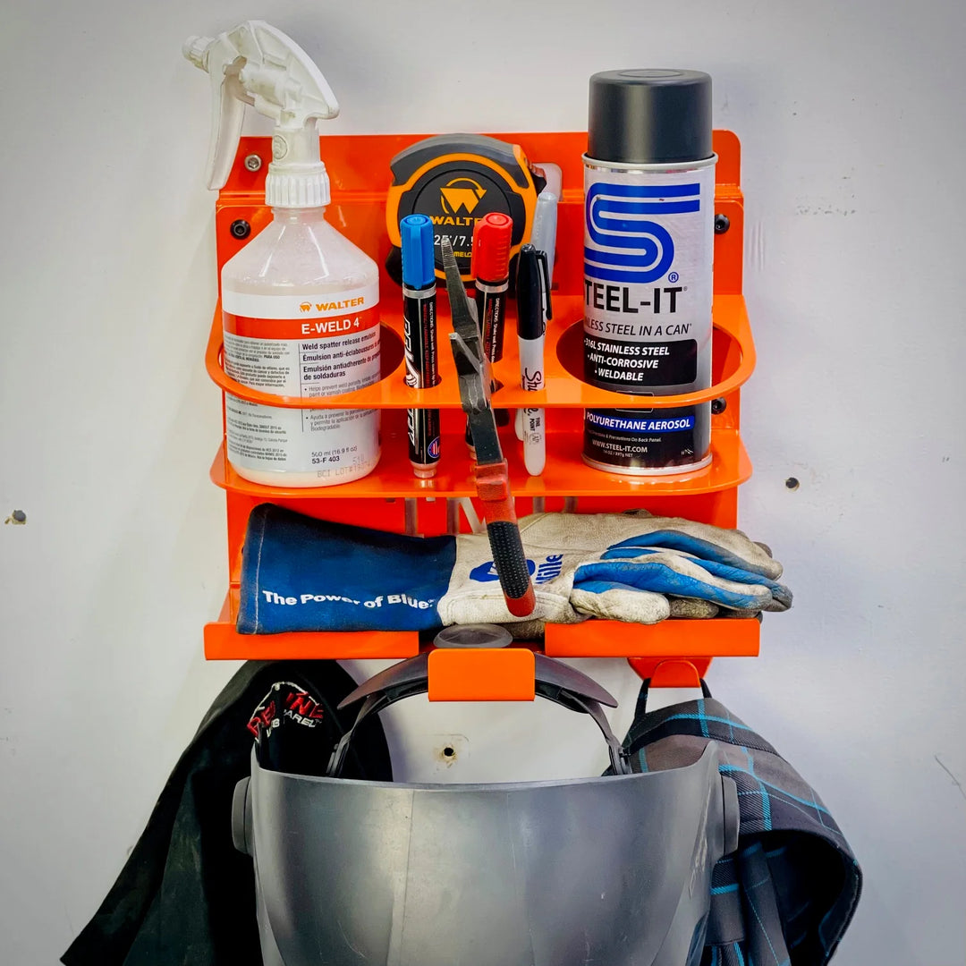organizer pedal Weld Bottle Organizer - The Whole Shebang POWDER COATED ORANGE