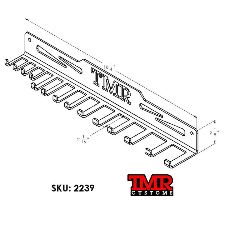 TMR 14 Piece Wrench Organizer Rack - Skinny Pedal Racing