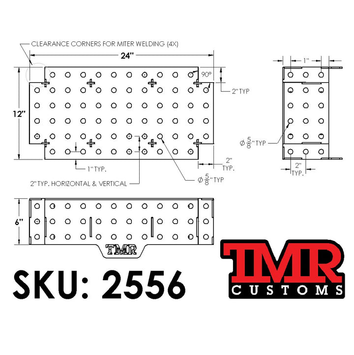 TMR Standalone Welding & Fixture Table - 1' x 2' - Skinny Pedal Racing