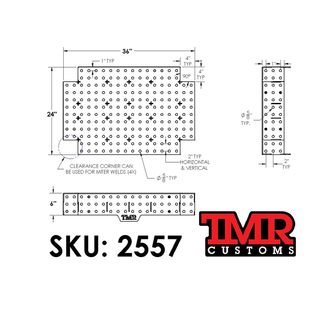 TMR Standalone Welding & Fixture Table - 2' x 3' - Skinny Pedal Racing
