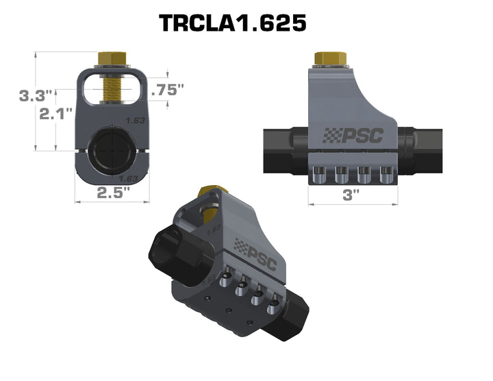 PSC Double Shear Billet Aluminum Tie Rod Clamp TRCLA