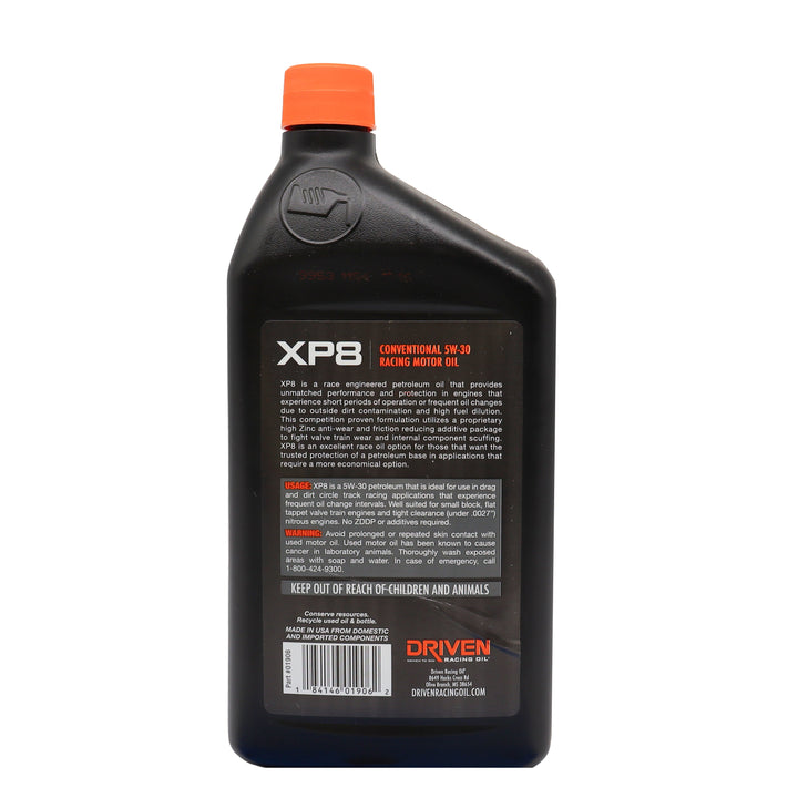 XP8 Conventional Racing Oil, 5W-30 Quart