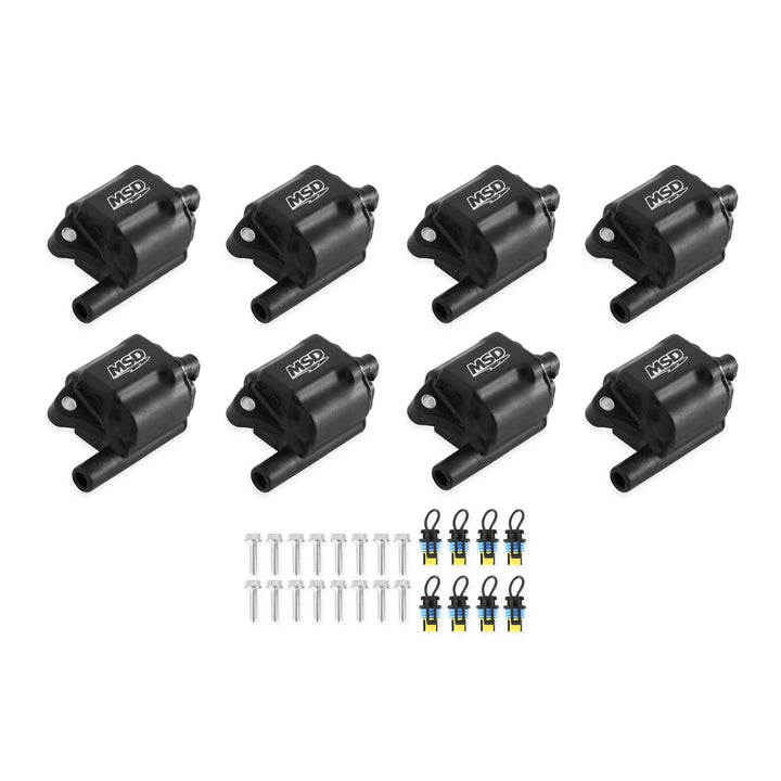 MSD Ignition Coil - Pro Power Series - GM LS2/LS7 Engines - Black - 8-Pack | SKU 828783