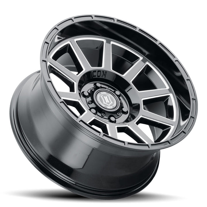 ICON Alloys Recoil Gloss Black w/Milled Windows 20x10/6x135 -24mm OS 4.5" BS