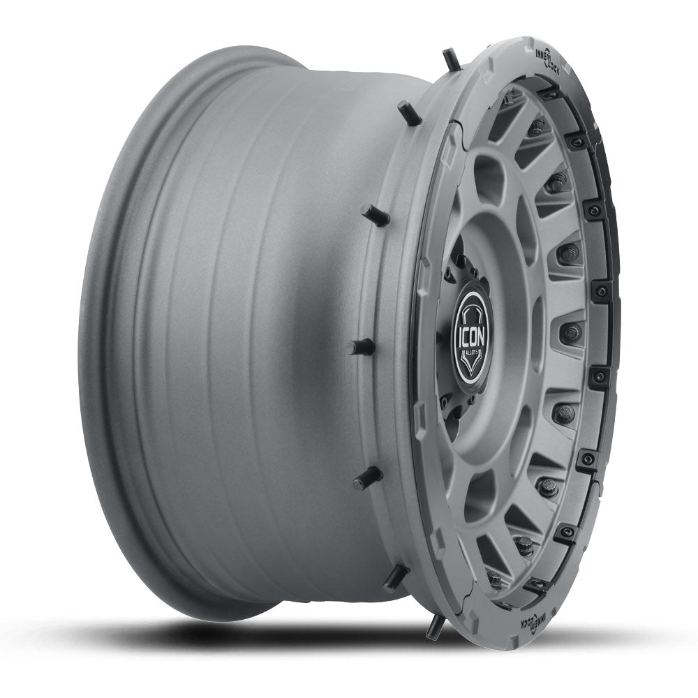 ICON Alloys Hammer Pro Charcoal 17x8.5 6x135 6mm Offset 5" BS (21017856350CH)