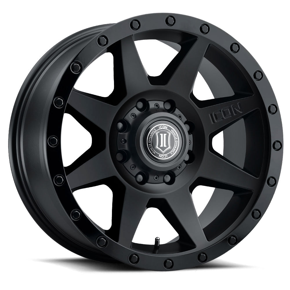 ICON Alloys Rebound HD Double Black 17x8.5 8x6.5 13mm Offset 5.25" BS (1817858052DB)