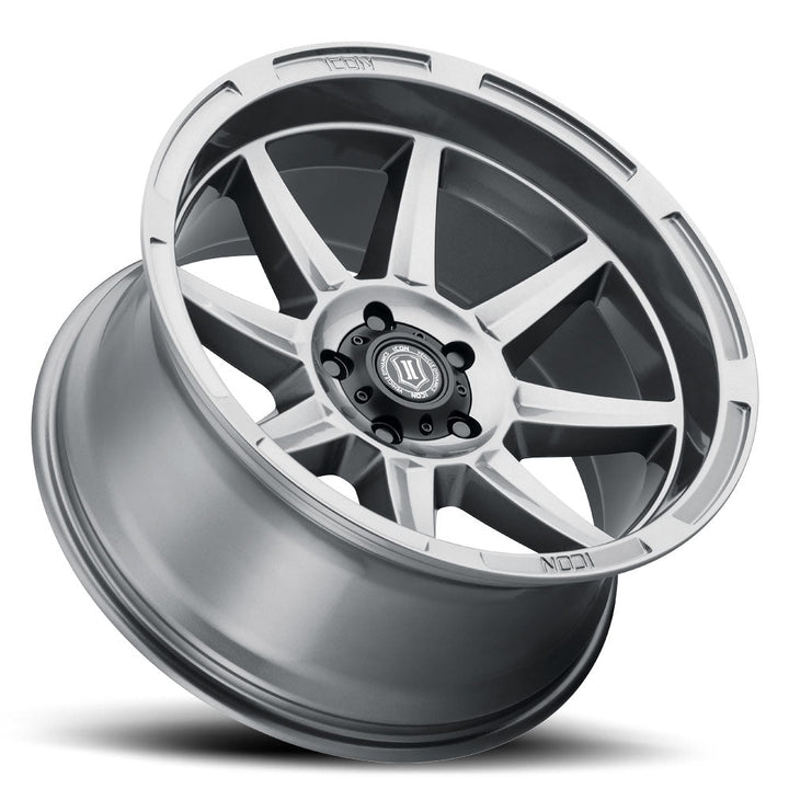 ICON Alloys Bandit Gun Metal 20x10 5x5 -24mm Offset 4.5" BS (6020107345GM)