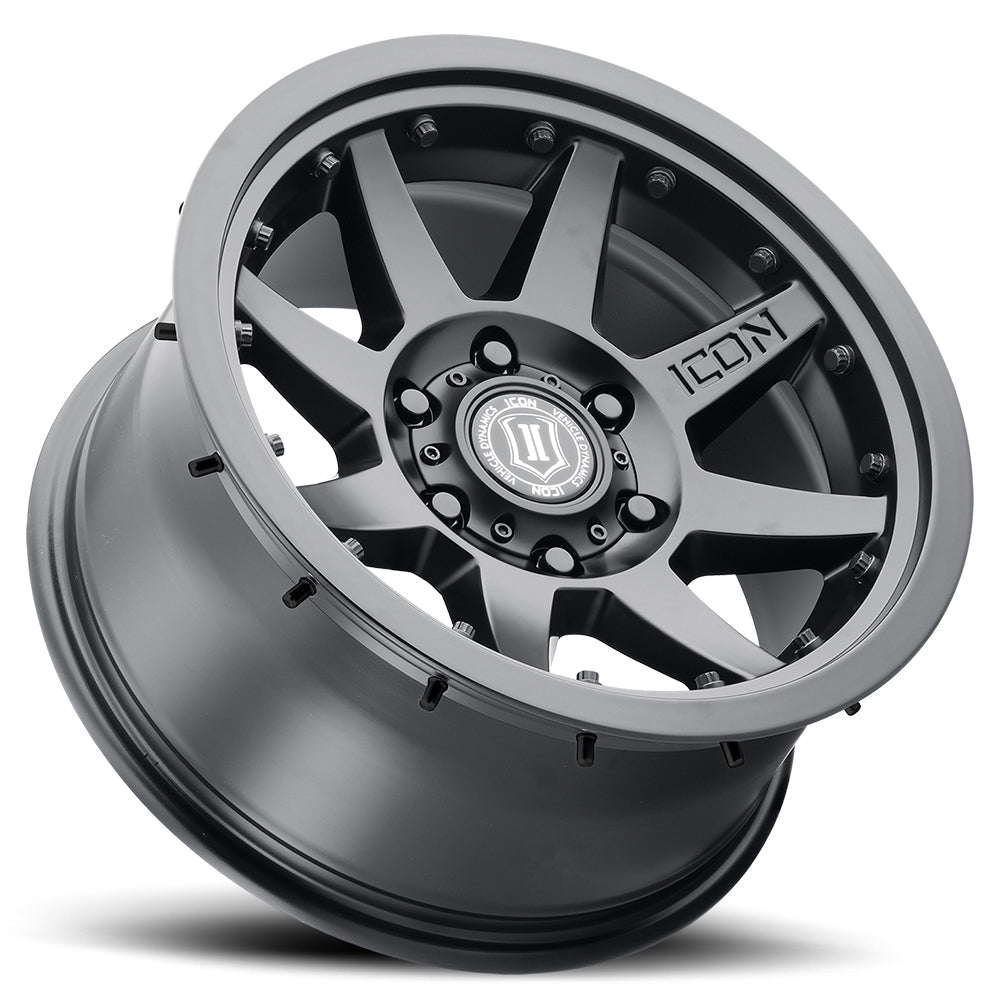ICON Alloys Rebound Pro Satin Black 17x8.5 6x135 6mm Offset 5" BS (21817856350SB)