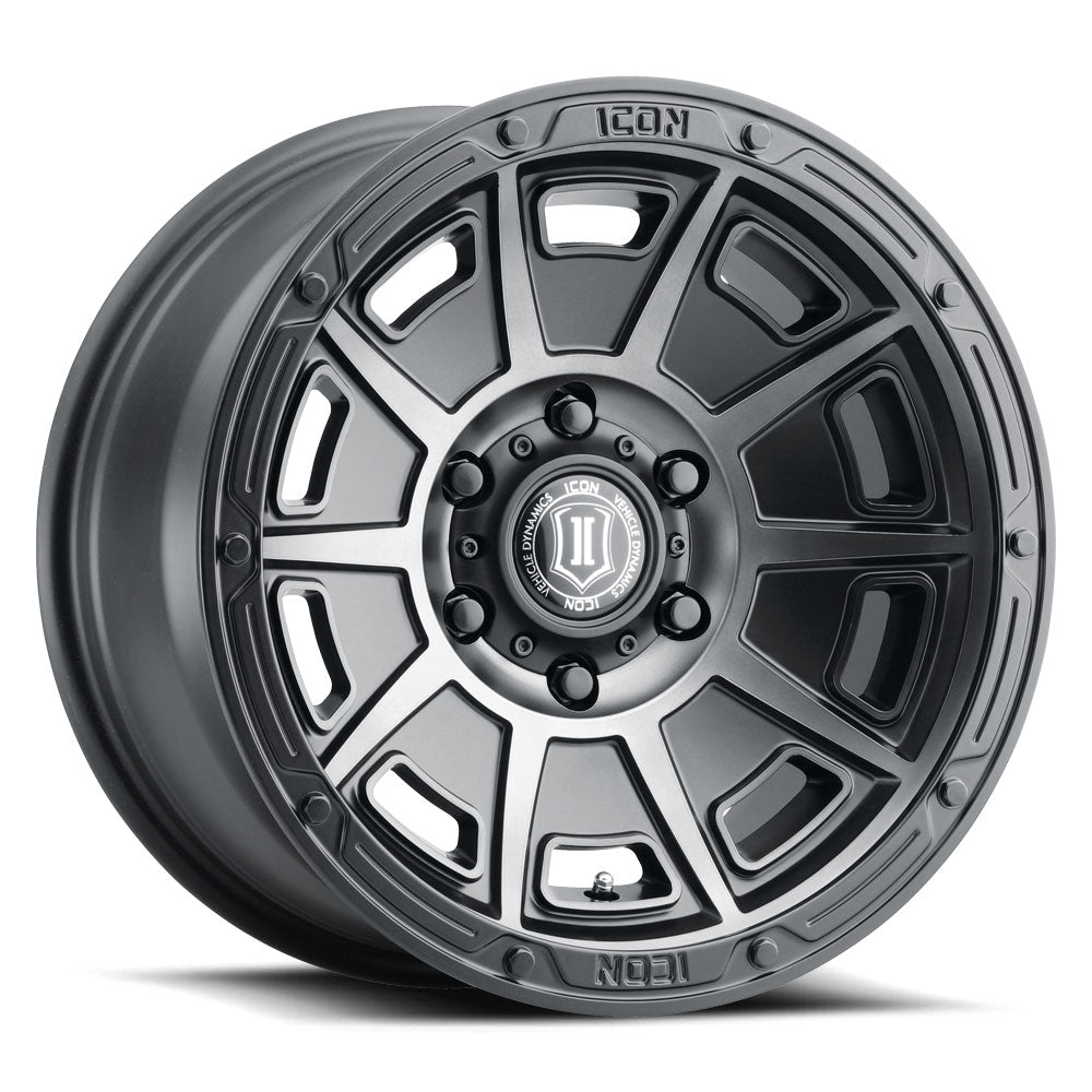 ICON Alloys Victory Smoked Satin Black 17x8.5 6x135 6mm Offset 5" BS (3017856350SSBT)