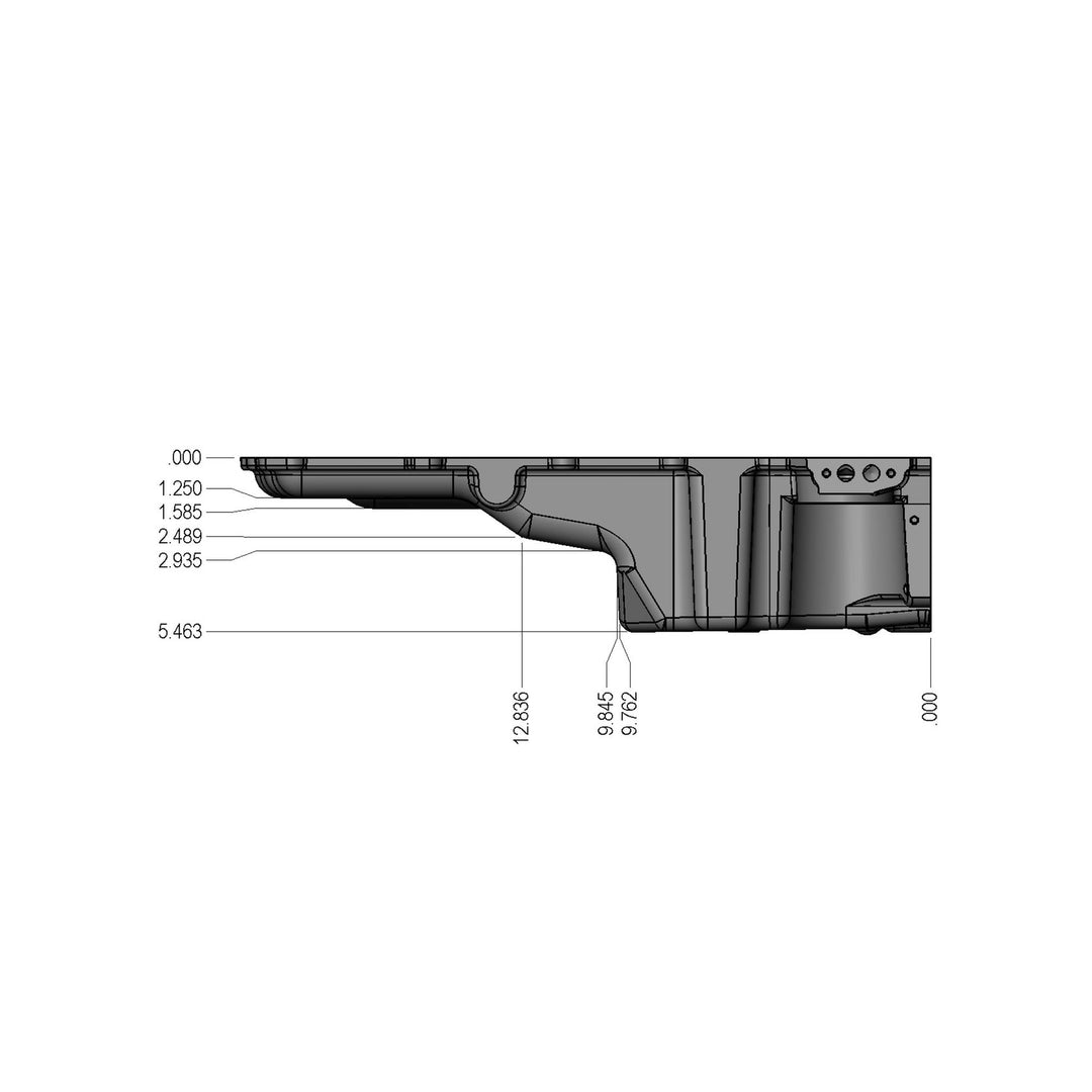 Holley GM LS Swap Oil Pan - Most Front Clearance - No Drain-Back Holes | SKU 302-5