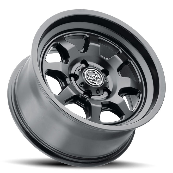 ICON Alloys Nuevo Satin Black 17x8.5 6x135 6mm Offset 5" BS (8117856350SB)