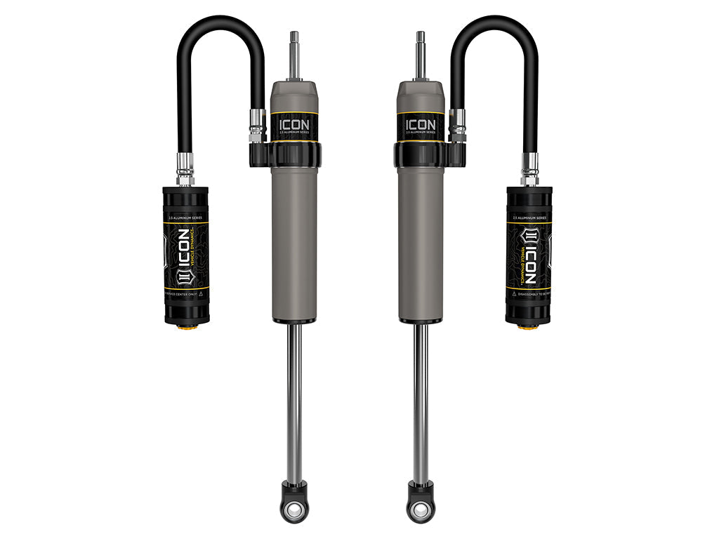 ICON 2022-2026 Toyota Tundra 3-3.5" Lift Rear VS 2.5 Aluminum Shocks Remote Reservoir Pair