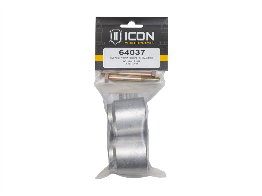 ICON 2005-2026 Ford F-250/F-350 Super Duty 4WD Front 2" Bump Stop Spacer Kit (64037)