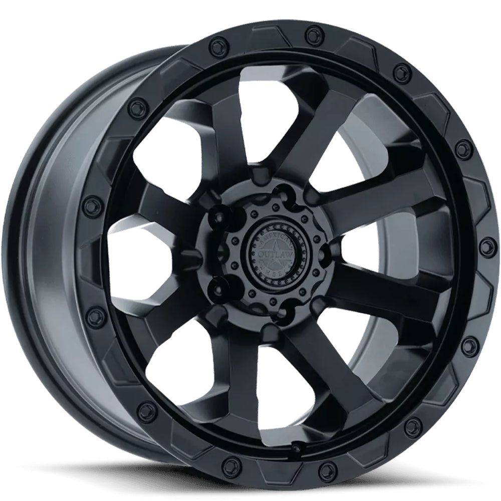 American Outlaw Capone | 20x9 | 5 On 127 | Offset -10 | Satin Black | SKU 133-2973S