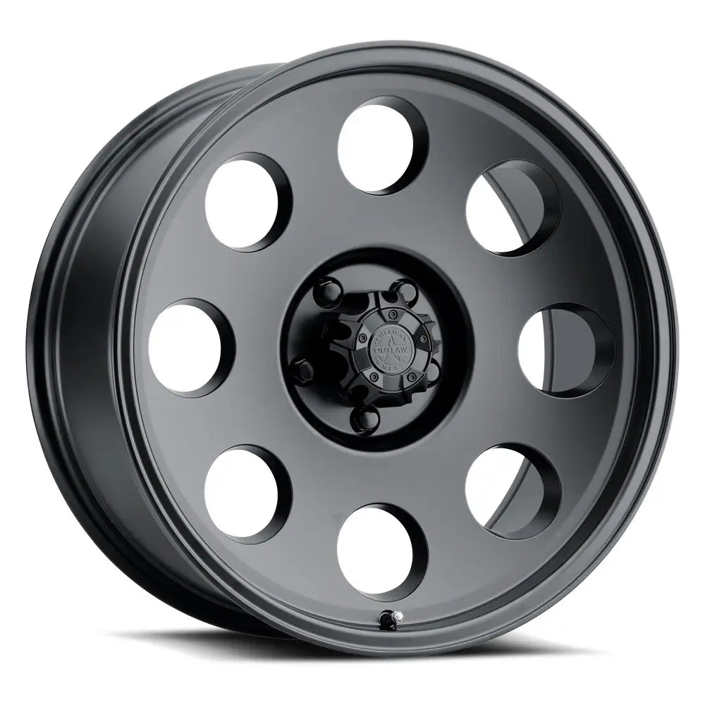 American Outlaw Dune | 17x8.5 | 5 On 127 | Offset 0 | Satin Black | SKU AO999-7873B