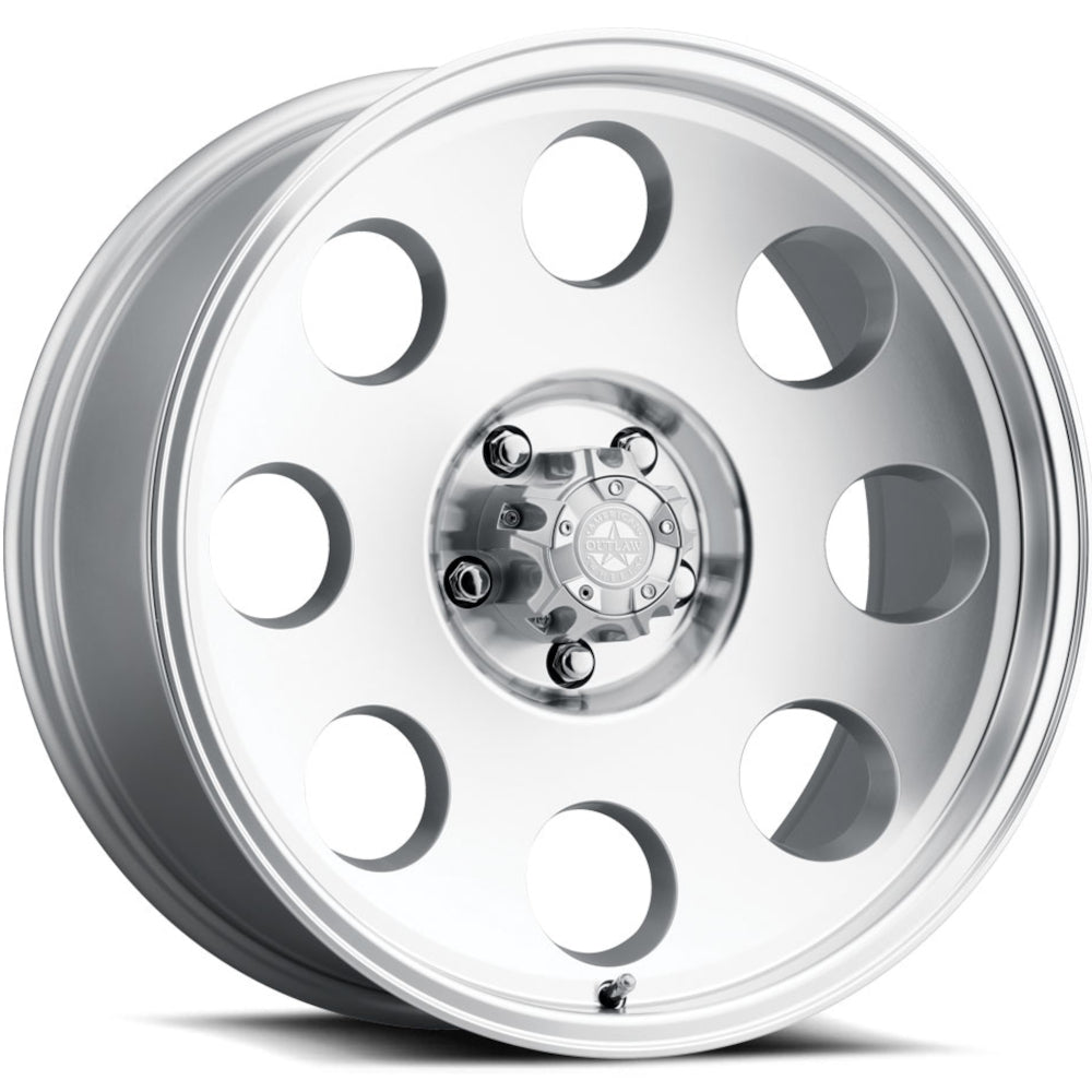 American Outlaw Dune | 17x8.5 | 5 On 127 | Offset 0 | Silver with Machined Spokes | SKU 999-7873M