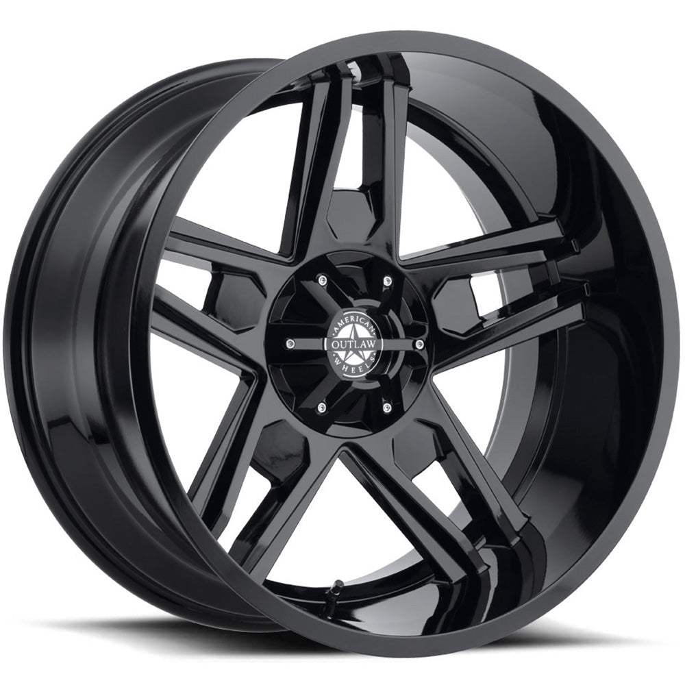 American Outlaw Lonestar S124 | 20x9 | 6 On 135 | Offset 10 | Gloss Black | SKU 124-2936GB