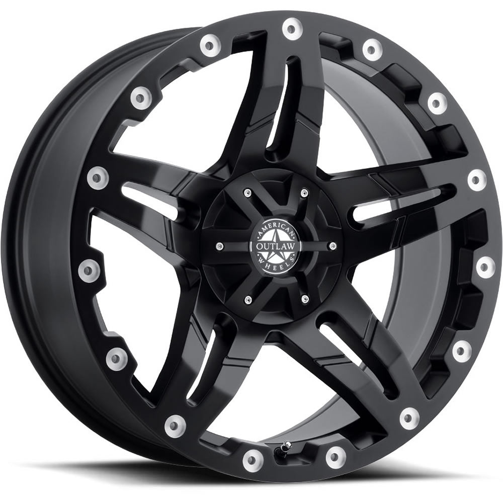 American Outlaw Revolver S125 | 20x9 | 6 On 139.7 | Offset -10 | Satin Black | SKU 125-2984B