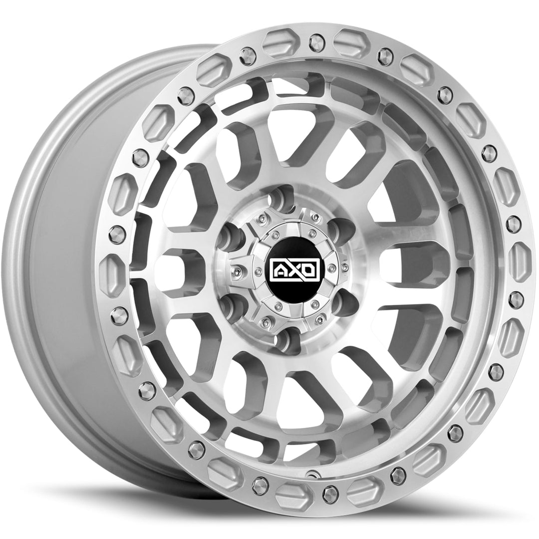 AXD Offroad AS4 | 17x8.5 | 6 On 139.7 | Offset 0 | Silver with Machined Spokes and Lip Accents | SKU AS4785655+00SM