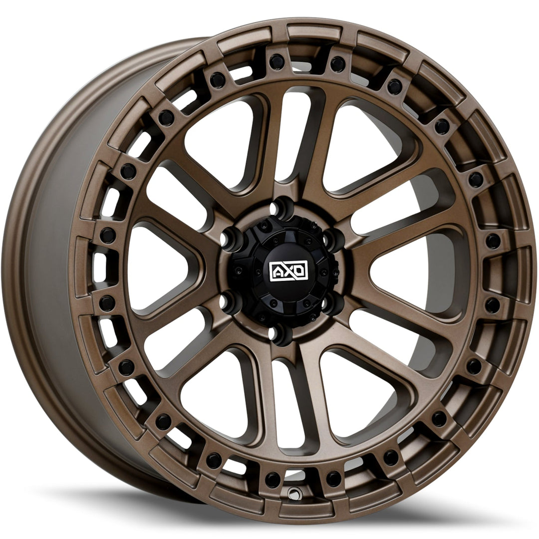 AXD Offroad AS5 | 17x8.5 | 6 On 139.7 | Offset 0 | Satin Bronze with Black Bolt Accents | SKU AS5785655+00BR